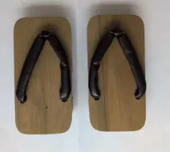 茶色の木製下駄 　標準サイズ