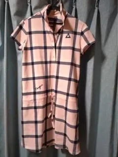 【美品】ルコックスポルティフ チェック ワンピース　ゴルフウェア
