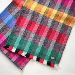 定価1.8万円 To b. by agnes b.チェックマフラー アニエスベー