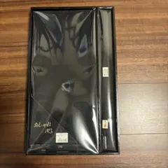【新品、未使用】帯締め・帯揚げセット　木箱入り　黒　喪服用