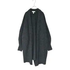 エイチアンドエム　ロングカーディガン　ダークグレー【L】レディース　長袖　羽織り