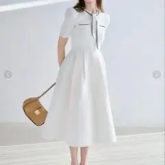 celford ボウタイニットワンピース