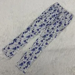Nissen 花柄パンツ ホワイト×ブルー 150 オシャレ