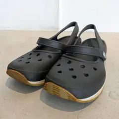 極美品✨️ 廃盤品 crocs クロックス メリージェーン サンダル W7 茶色