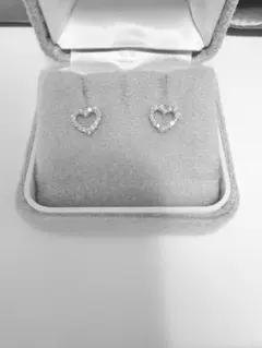 pt900ダイヤモンドピアス0.2ct×0.2ctハートピアス - メルカリ