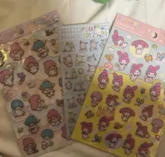 リトルツインスターズ・キキララ ポチャッコ マイメロディ シールセット サンリオ