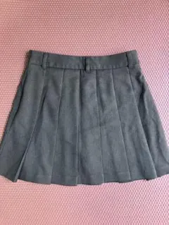 GU プリーツミニスカート グレー Sサイズ
