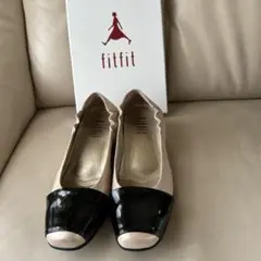 fitfit パンプス バイカラー ベージュ ブラックのサムネイル