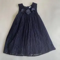 【Petit Palais】ネイビー レース ワンピース 130