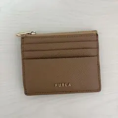 FURLA ベージュ レザー カードケース
