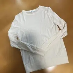 UNIQLO メリノクールネックセーターM オフホワイト
