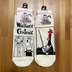 【新品未使用】 ウォレスとグルミット 靴下 23〜25cm 2足セット 匿名配送