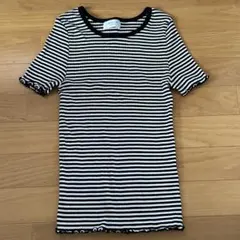 OPAQUE.CLIP トップス 半袖 ボーダー 黒 白