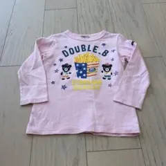 DOUBLE.B ピンク ロンT 100 ミキハウス