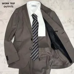 美品✨ワークトリップアウトフィッツ スーツ セットアップ ビジネス 洗える XS