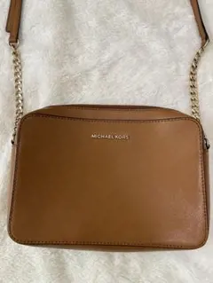 ♡美品　マイケルコースブラウンショルダーバッグ　レザー　チェーン　ブラウン