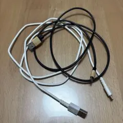 USBケーブル 2本セット ホワイト＆ブラック