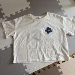 FUN フラワー刺繍 Tシャツ ホワイト