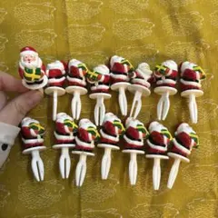 クリスマス サンタクロース ピック 15本セット
