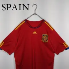 ぱ**様 スペイン代表 adidas ユニホーム　赤シャツ　M-L