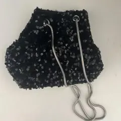 巾着型スパンコールバッグ