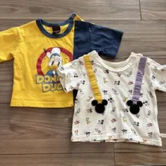 BABYDOLL ドナルドダック＆ミッキーマウスTシャツ2枚セット