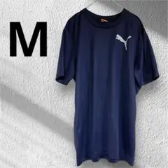 【美品】PUMA プーマ トレーニングウェア Tシャツ ネイビー M 紺
