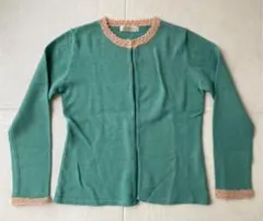 アンサンブル　セーター　長袖　キャミソール　グリーン