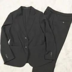 美品✨️ユニクロ、感動ジャケット パンツスーツセットアップ　M+XL ブラック