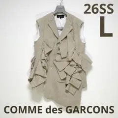 COMME des GARCONS前身ごろ 全面フリル装飾ベストホワイト 2026年最新】COMME des GARCONS レディース ベスト・ジレの人気