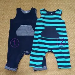 【2枚セット】 babyGAP オーバーオール ロンパース60