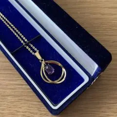 アメジスト　ネックレス　天然石　ビンテージ　未使用
