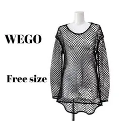 WEGO フィッシュネット ＢＩＧロンＴ ブラック フリーサイズ レイヤードのサムネイル