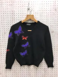 HIYOSHIYA 東京レトロ 古着 蝶々 バタフライ ウール ニットセーター
