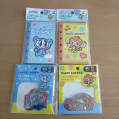 セリア エンジェルブルー デイジーラヴァーズ シール帳 フレークステッカーセット