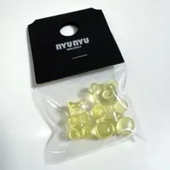 クロックス パーツ ジビッツ チャーム クリア クマ グミ イエロー 黄色
