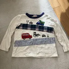 ミキハウス 車刺繍 長袖カットソー 110