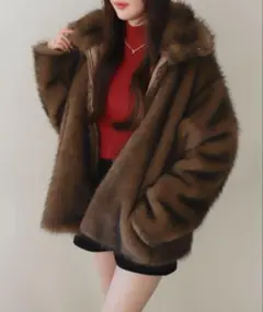 WEGO/2WAY スタンドネック フェイクファー ブルゾン コート