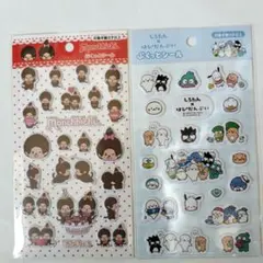 モンチッチ　ぷくっとシール　しろたん×はぴだんぶい　ぷくっとシール　2点セット