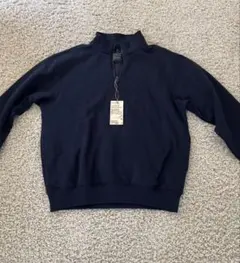 ハーフジップスウェットシャツ M ネイビー