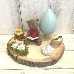 森のうさぎたちとことりさん　切り株　ラビット　バード　庭　ガーデニング　室内 森のうさぎたちとことりさん 切り株 ラビット バード 庭 ガーデニング