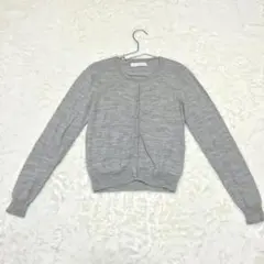 CECIL McBEE グレー ニットカーディガン Mサイズ 花ボタン