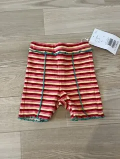 p.premier 赤と黄色のストライプ ハーフパンツ 90