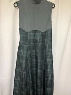 dazzlin ワンピース ノースリーブチェック柄ワンピース