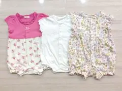 70cm 女の子 ブランドロンパース 3枚セット