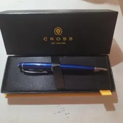 CROSS ボールペン ブルー 専用ケース付き
