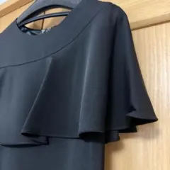 M.deux美品オフショルダー風アシンメトリードレスパーティ二次会ブラック