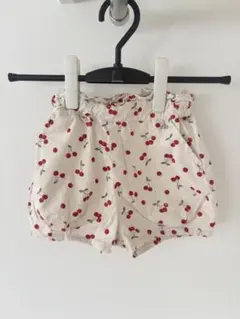 〈90cm〉petit main チェリー柄ショートパンツ