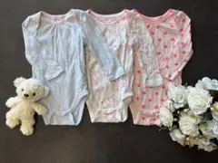 長袖ボディスーツ3枚セット