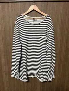 H&M ボーダー ポケット付き メンズ長袖カットソー